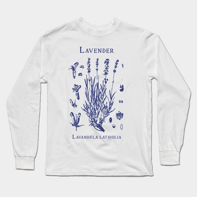 Vintage Lavender 90s Graphic T-Shirt, Retro Lavender Shirt, Wildflowers Nature Shirt, Botanical Long Sleeve T-Shirt by Justin green